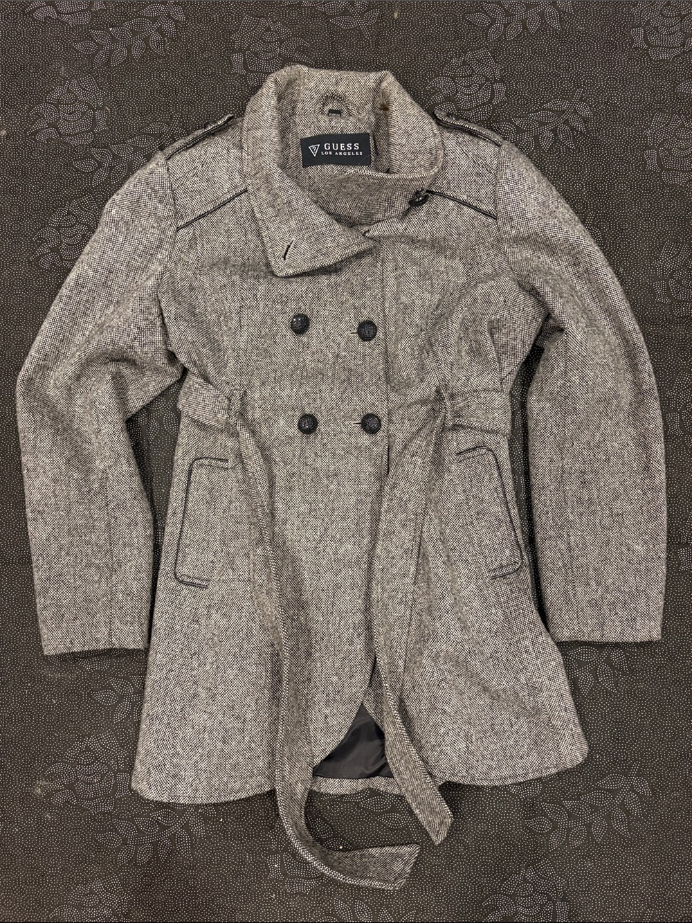 GUESS Wool-blend Herringbone Coat